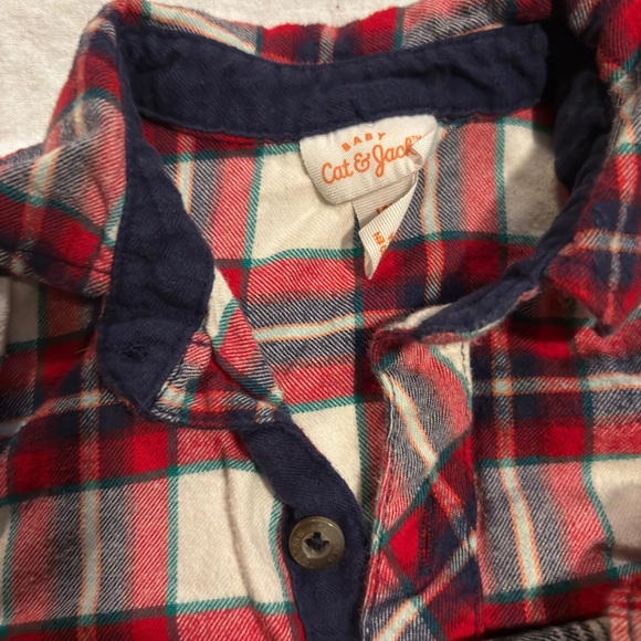 OshKosh B'gosh Red and Blue Denim pants - Picture 3 of 4